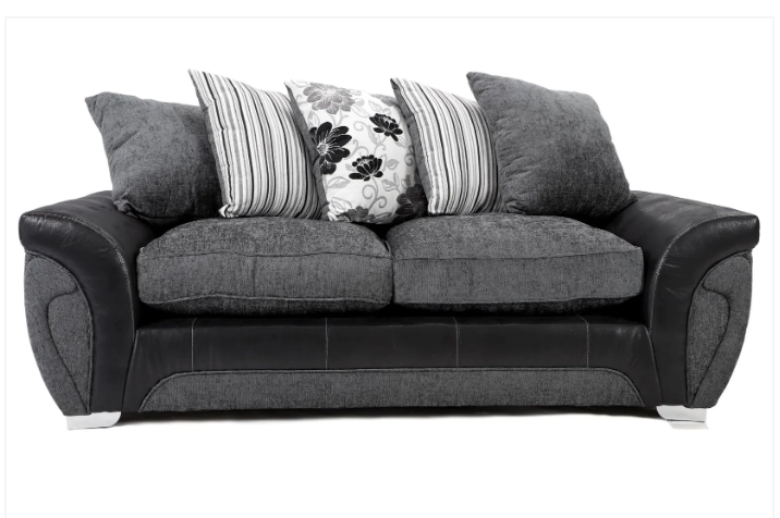 Matinee 3+2 Seater Sofa Set Black/Grey Carlton