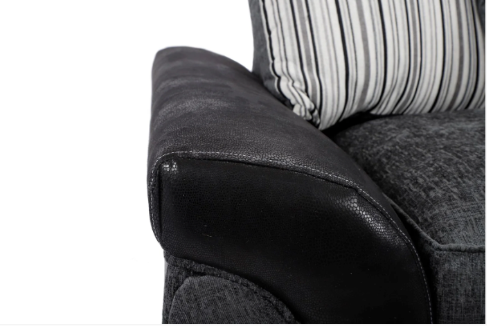 Matinee 3+2 Seater Sofa Set Black/Grey Carlton