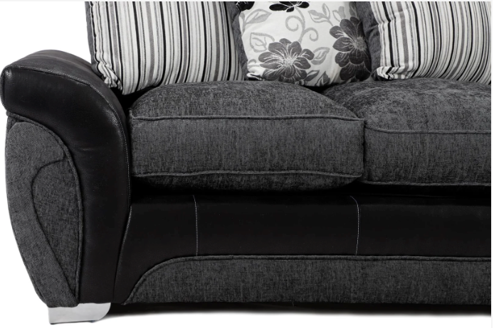 Matinee 3+2 Seater Sofa Set Black/Grey Carlton