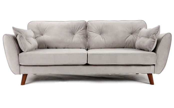 Zinc 3+2 Seater Sofa Set Plush Silver