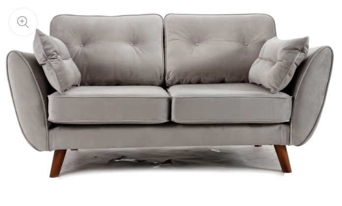 Zinc 3+2 Seater Sofa Set Plush Silver
