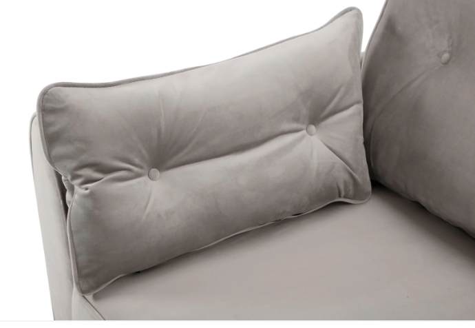Zinc 3+2 Seater Sofa Set Plush Silver