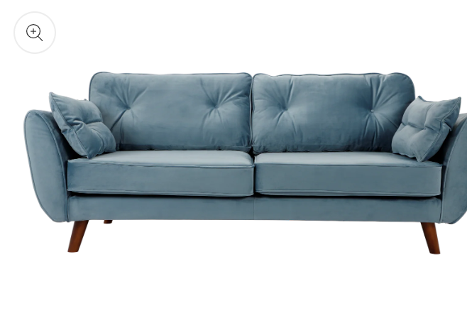 Zinc 3+2 Seater Sofa Set Plush Sky