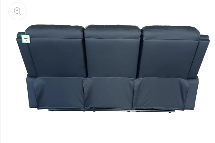 Roma 3+2 Seater Manual Recliner Anti Scratch Leather Black