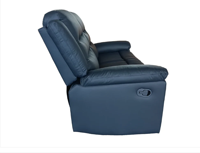 Roma 3+2 Seater Manual Recliner Anti Scratch Leather Black