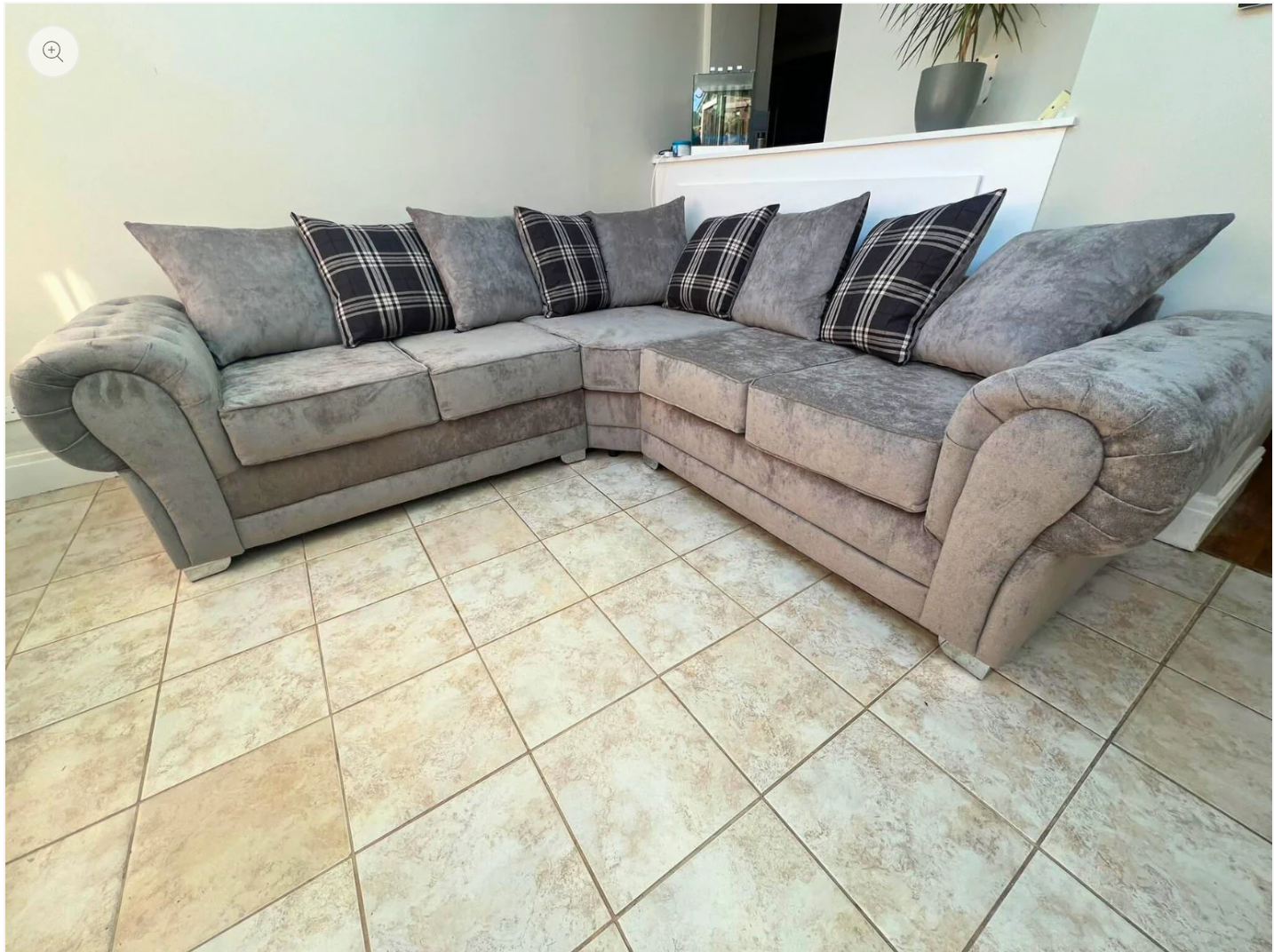 Verona Scatter Back Corner 2C2 Sofa Grey