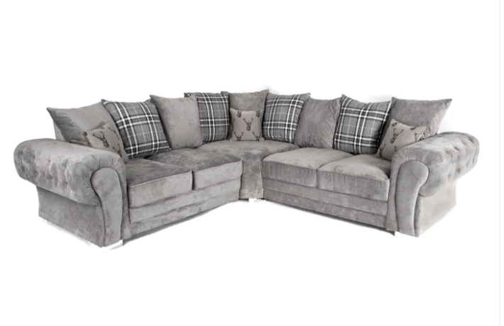 Verona Scatter Back Corner 2C2 Sofa Grey