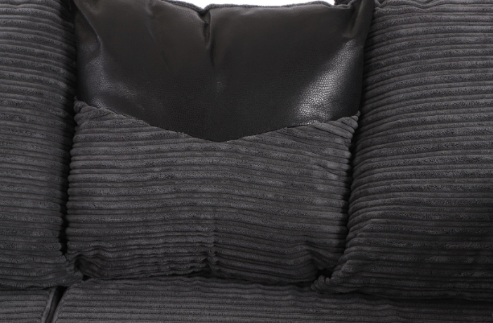 Dino Left Hand Corner Sofa Black/Grey