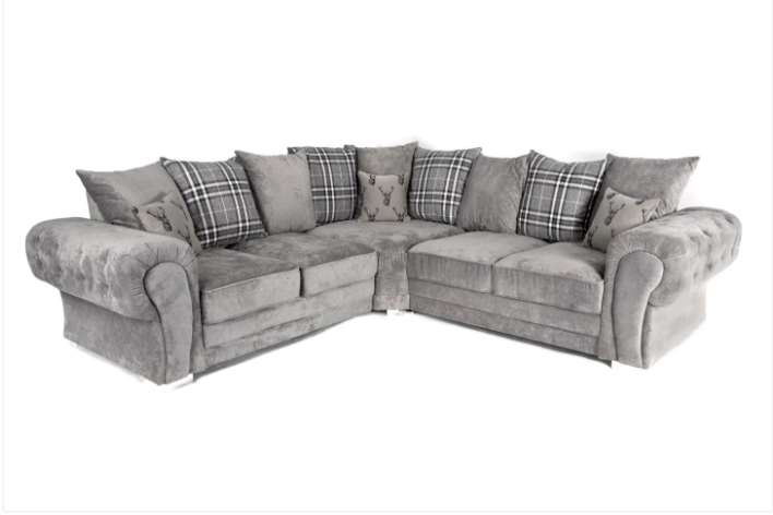 Verona Scatter Back Corner 2C2 Sofa Grey
