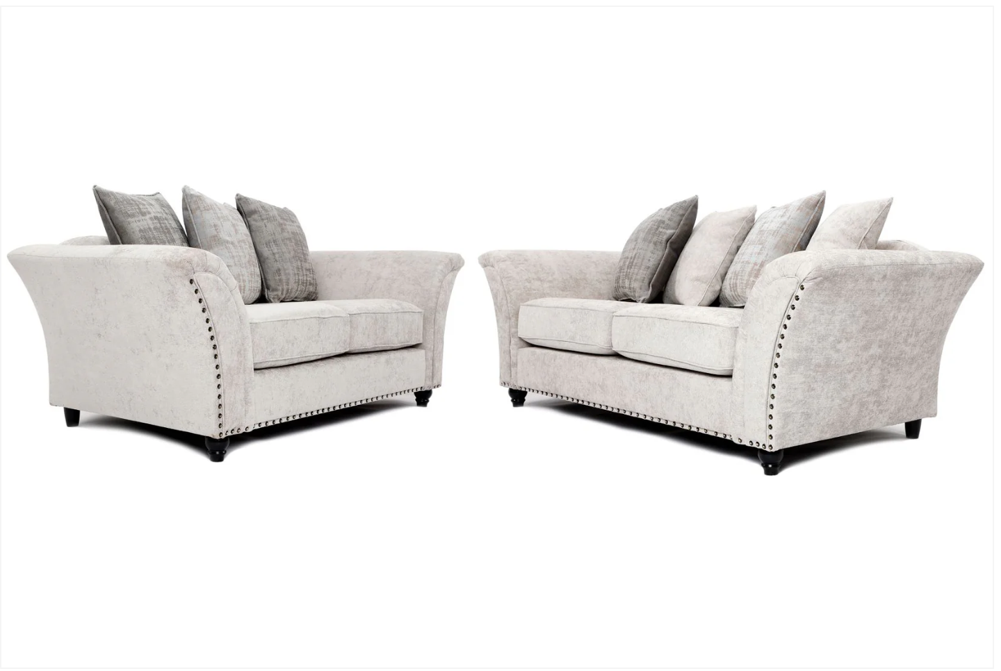 Cambridge Scatter Back 3 + 2 Seater Sofa Set Alaska Silver