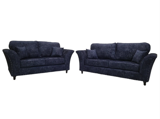 Cambridge Full Back 3 + 2 Seater Sofa Set Alaska Midnight Blue