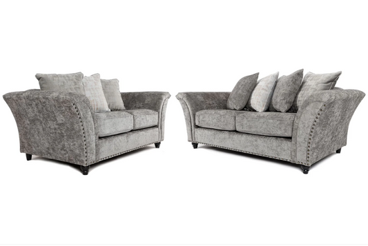 Cambridge Scatter Back 3 + 2 Seater Sofa Set Alaska Platinum