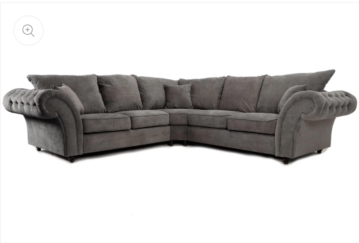 Windsor Full Back Large Corner Sofa Grey