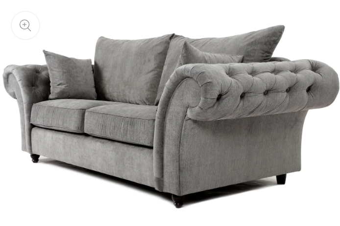 Windsor Full Back 3 Seater Sofa Grey