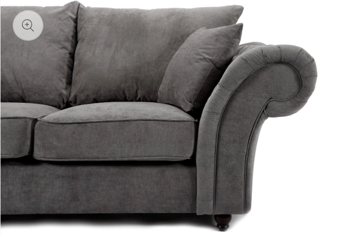 Windsor Full Back 3 Seater Sofa Grey