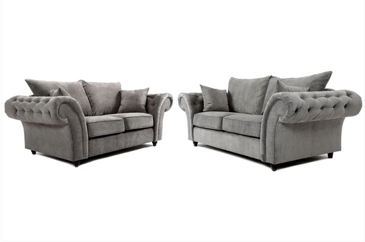 Windsor Full Back 3 + 2 Seater Sofa Grey