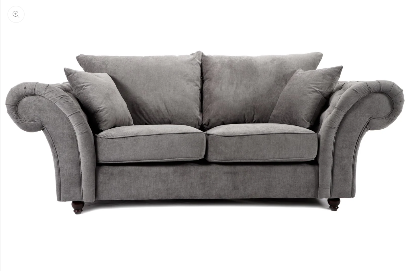 Sofa Bliss  Windsor Full Back 2 Seater Sofa Grey