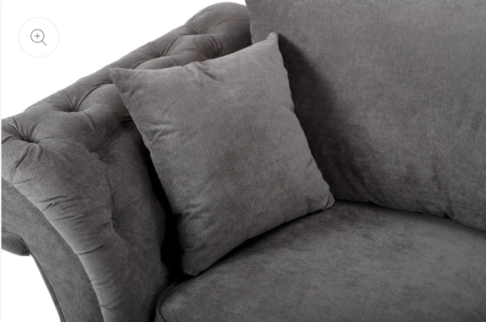 Sofa Bliss  Windsor Full Back 2 Seater Sofa Grey