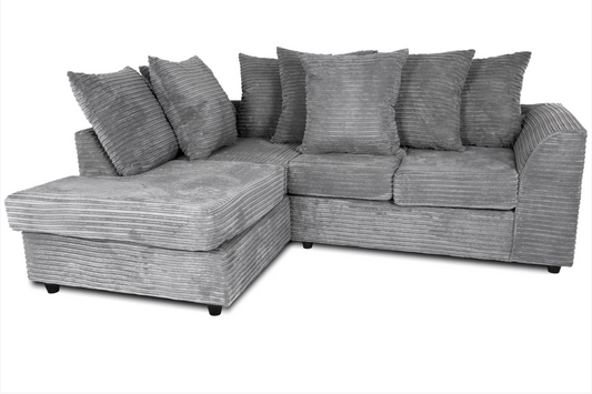 Byron LH Corner Sofa Grey Cord