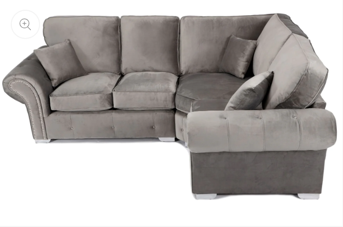 Oakland 2C1 Corner Sofa in Plush Grey