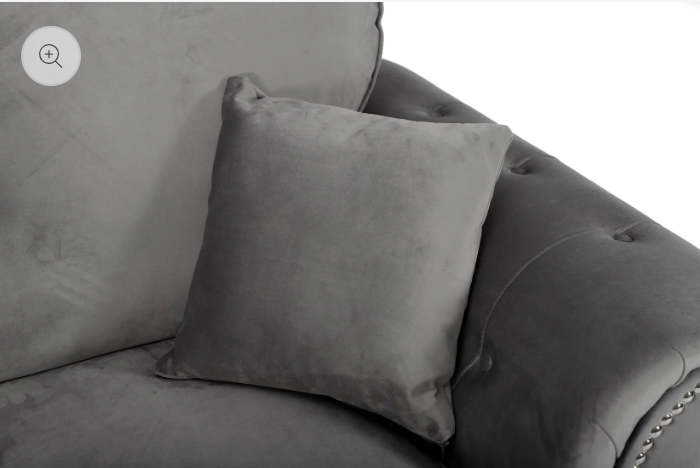 Oakland 2C1 Corner Sofa in Plush Grey