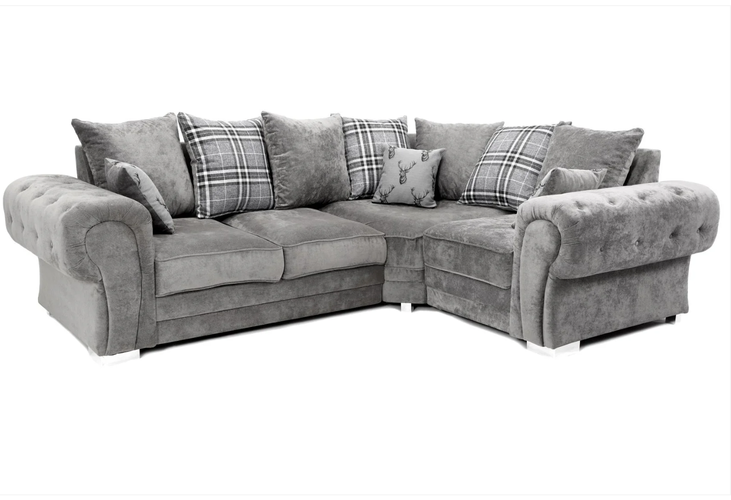 Verona Scatter Back Right Hand Corner 2C1 Sofa Grey