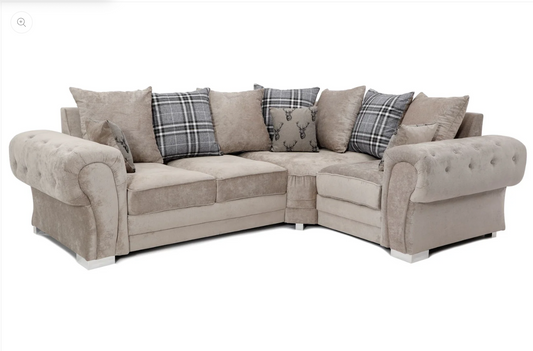 Verona Scatter Back Right Hand Corner 2C1 Sofa Mink