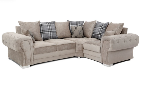 Verona Scatter Back Right Hand Corner 2C1 Sofa Mink