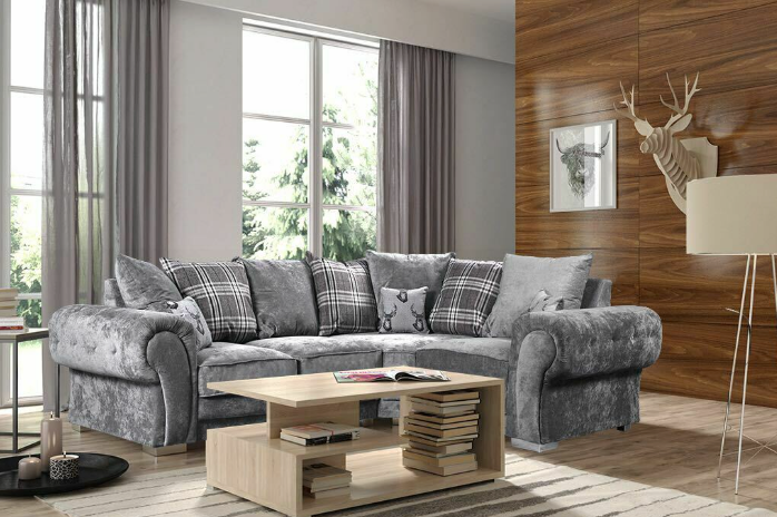 Verona Scatter Back Right Hand Corner 2C1 Sofa Bed Grey
