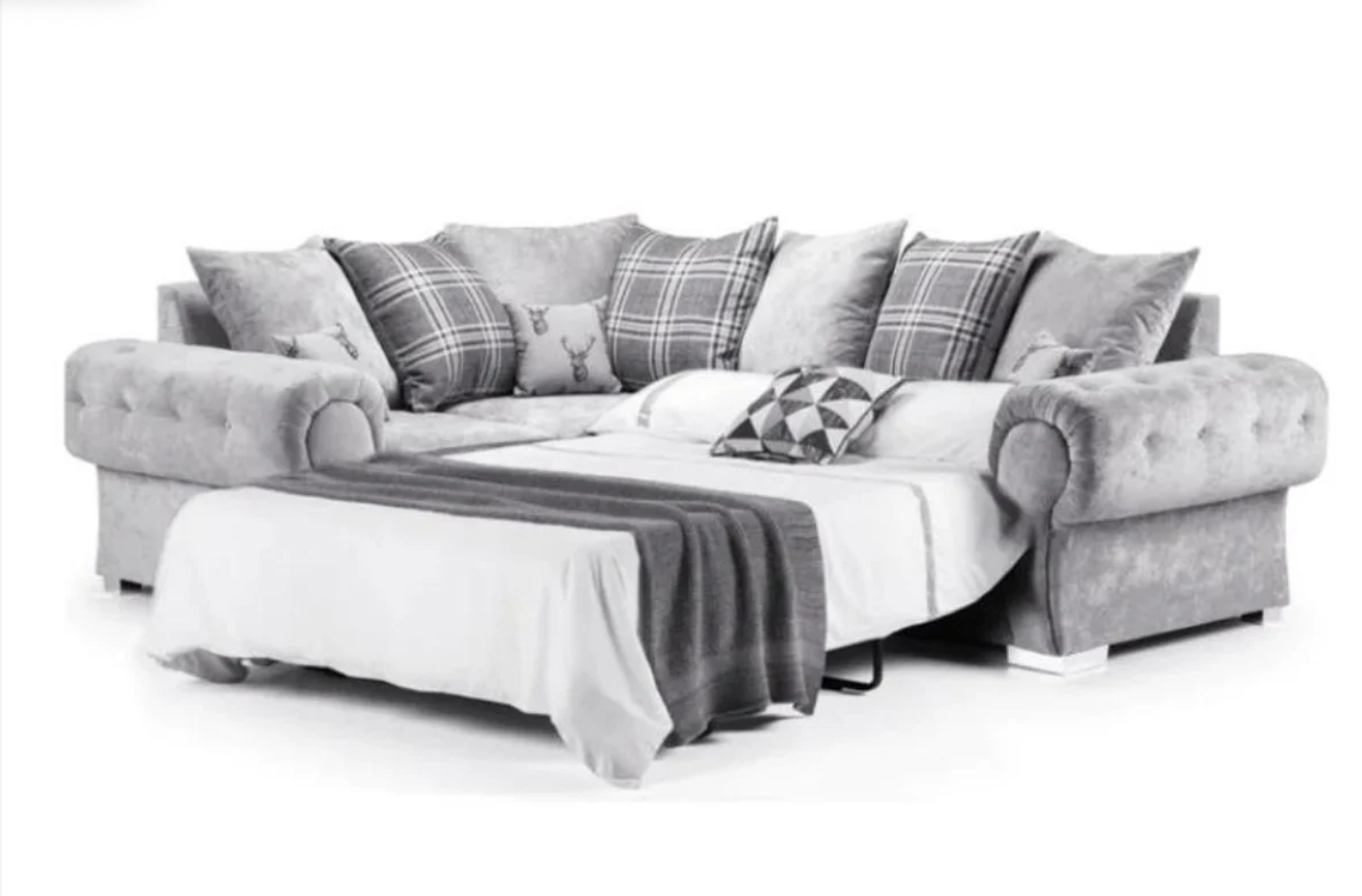 Verona Scatter Back Left Hand Corner 1C2 Sofa Bed Grey