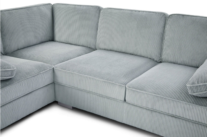 Ascot Left Hand Corner Sofa - Jumbo Cord Grey & Mink
