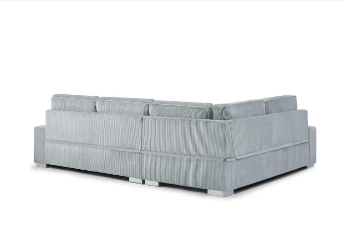 Ascot Left Hand Corner Sofa - Jumbo Cord Grey & Mink