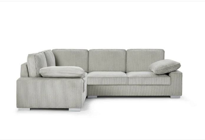 Ascot Left Hand Corner Sofa - Jumbo Cord Grey & Mink