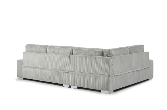 Ascot Left Hand Corner Sofa - Jumbo Cord Grey & Mink