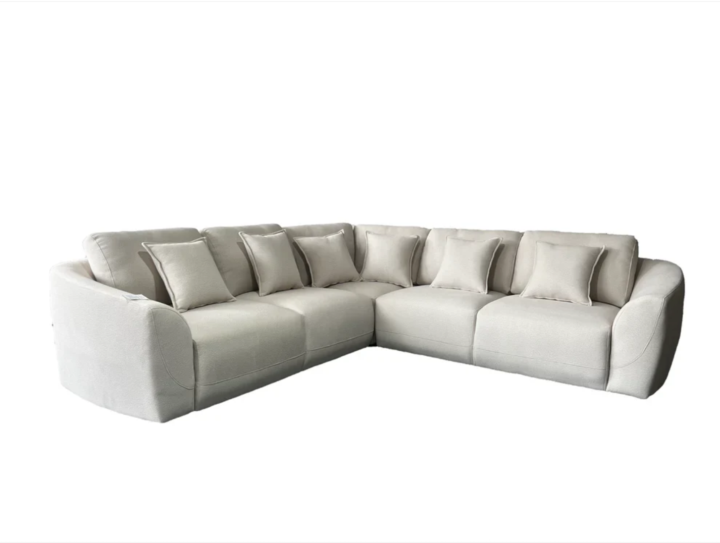 Bronte 5 Seater Modular Corner Cream