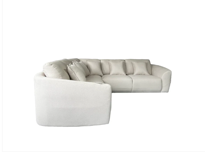 Bronte 5 Seater Modular Corner Cream