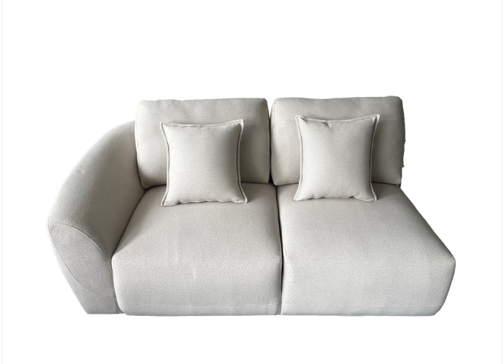 Bronte 5 Seater Modular Corner Cream