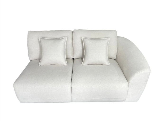 Bronte 5 Seater Modular Corner Cream