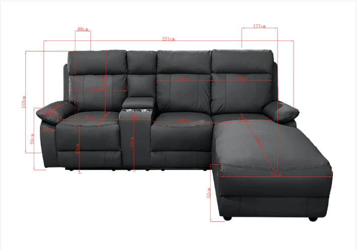 Recliner L Shape Corner Sofa