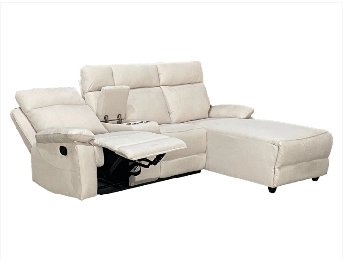 Serenova White Recliner L Shape Corner Sofa