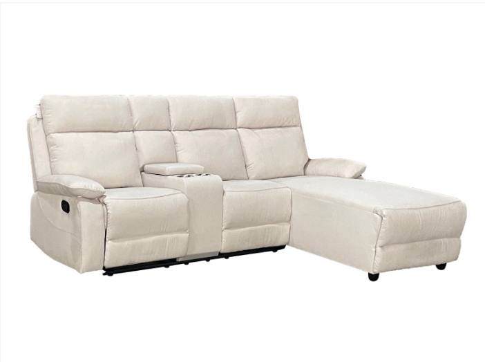 Serenova White Recliner L Shape Corner Sofa