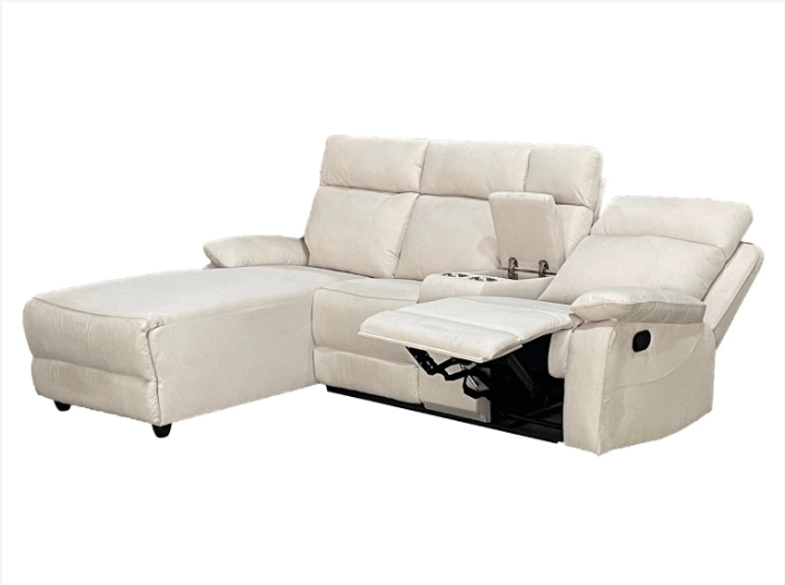 Serenova White Recliner L Shape Corner Sofa