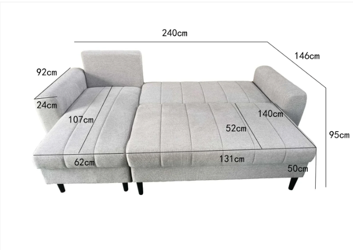 Amora Universal Corner Sofa bed With Storage
