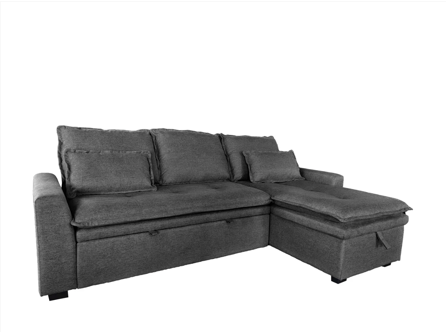 Cozeo Corner Sofa bed with Storage Chase Silver or Grey