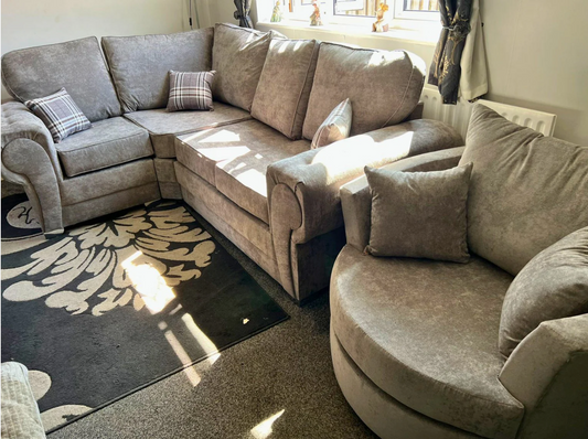 Verona Full Back Left Hand Corner 1C2 Sofa Grey