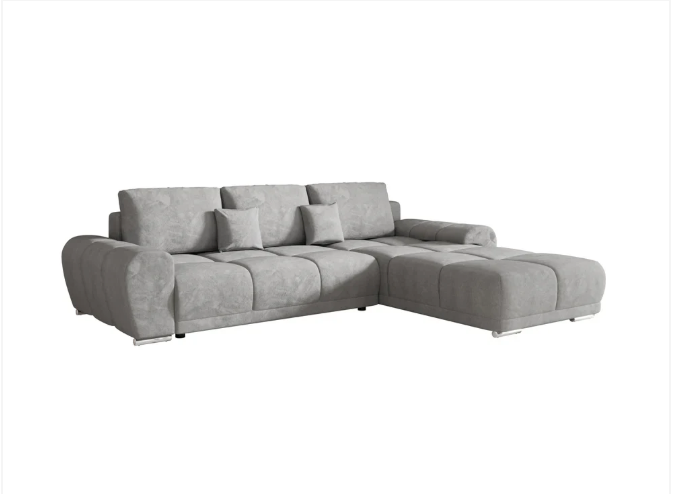 Gebba Corner Sofa Bed with Storage, Grey or Cream
