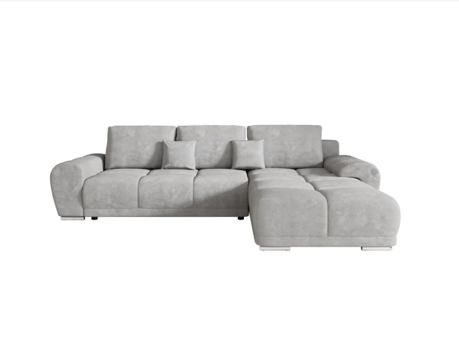 Gebba Corner Sofa Bed with Storage, Grey or Cream