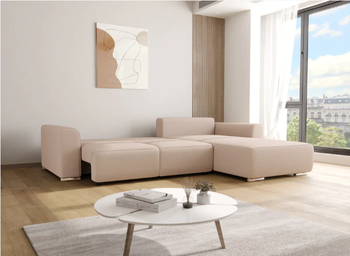 Gusto Corner Sofa Bed Grey or Beige