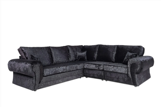 Tangent Large Corner 2C2 Sofa Black Shimmer