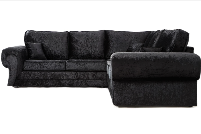 Tangent Large Corner 2C2 Sofa Black Shimmer